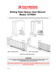 Richmond GTR064 User Manual