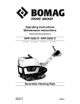 Bomag BPR 55/65 D Operating Instructions Manual