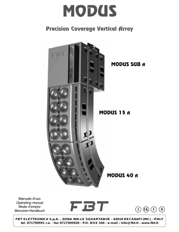 Fbt MODUS 15A, MODUS 40A Operating Manual | Manualzz