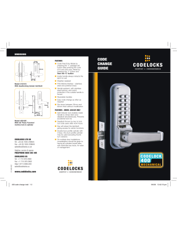 codelocks.com manual