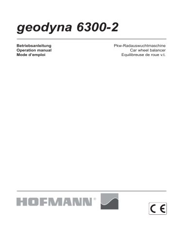 Hofmann geodyna 6300-2 Betriebsanleitung | Manualzz