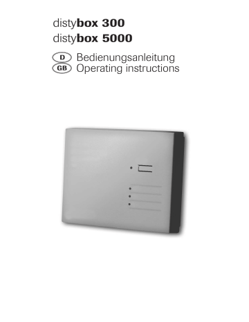 Disty distybox 300, distybox 5000 Bedienungsanleitung Manualzz