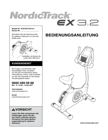 nordictrack ex 3.2 exercise bike
