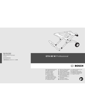 Bosch GTA 60 W Professional Vartotojo vadovas | Manualzz