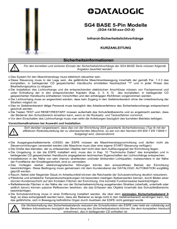 Datalogic SG4-14-xxx-OO-X Series Schnellstartanleitung | Manualzz