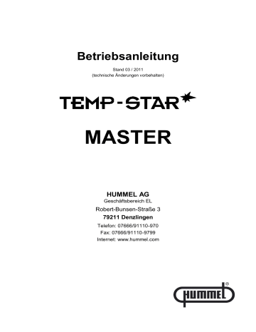 Hummel TEMP-STAR MULTI Bedienungsanleitung | Manualzz