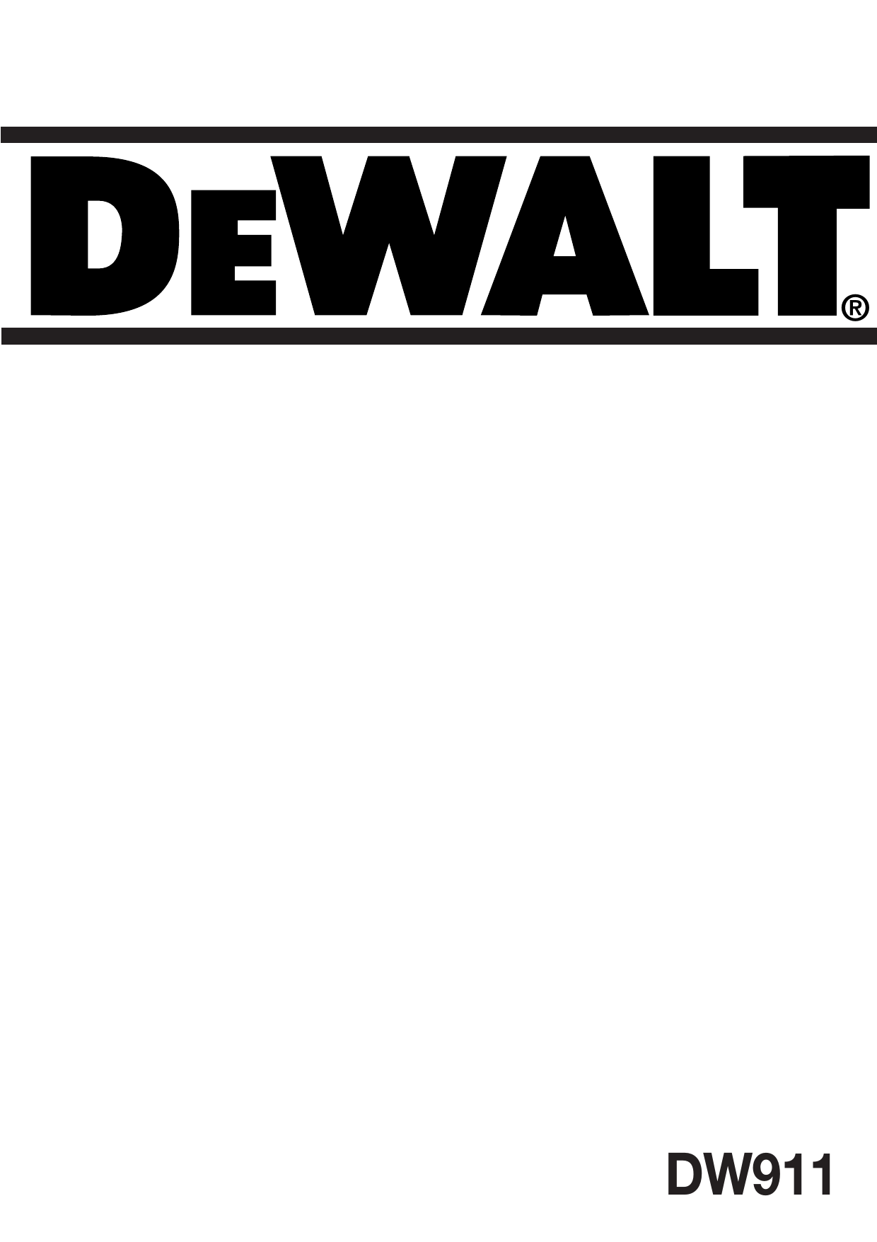 DeWalt DW911 Manual | Manualzz