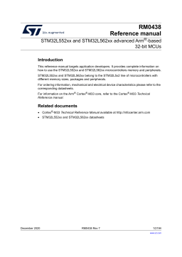 ST STM32L552xx and STM32L562xx advanced Arm&reg;-based 32-bit MCUs Reference Manual