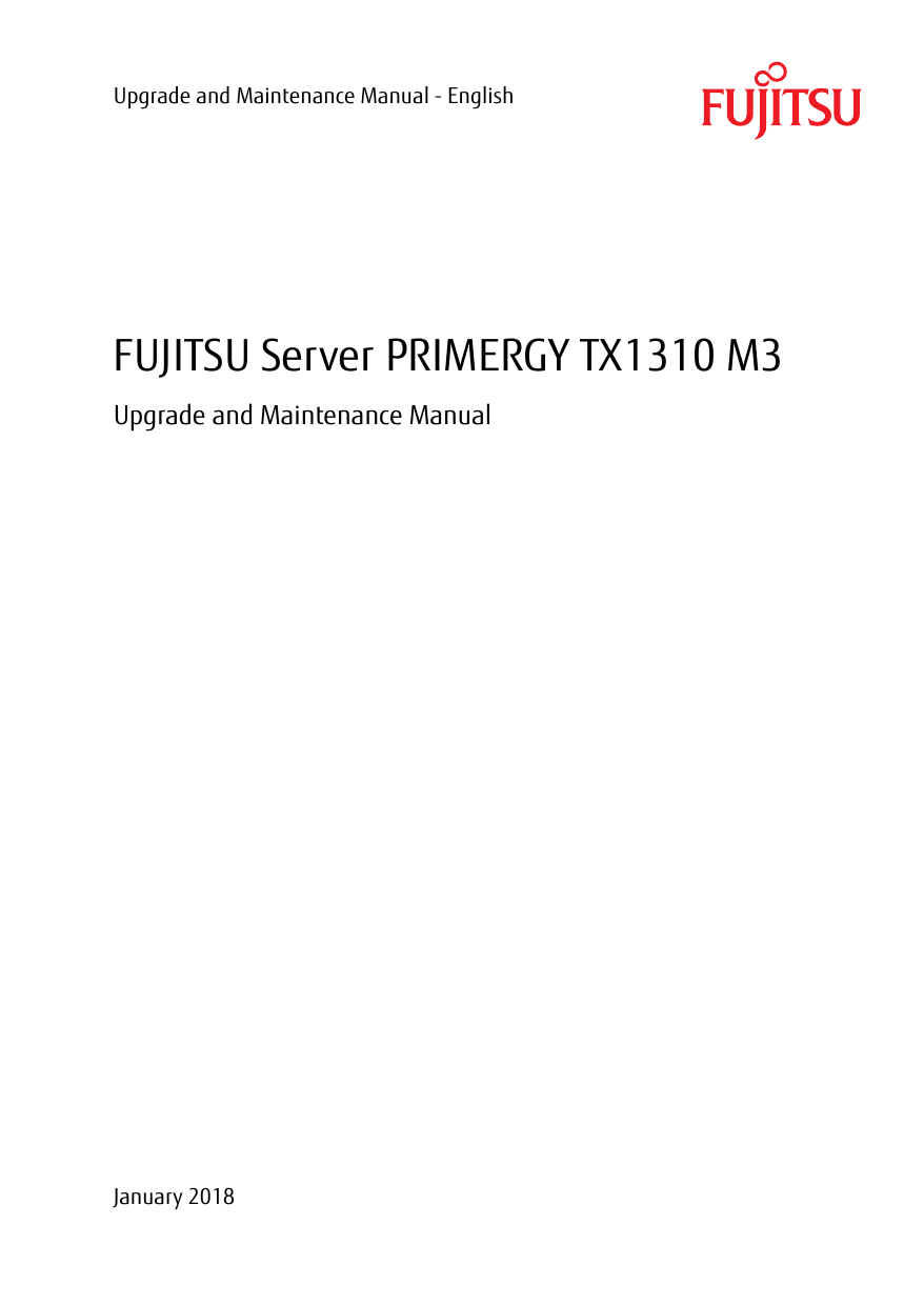 Fujitsu PRIMERGY TX1310 M3 Manual | Manualzz