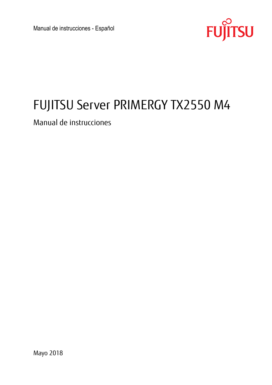 Fujitsu Primergy Tx2550 M4 User Guide Manualzz