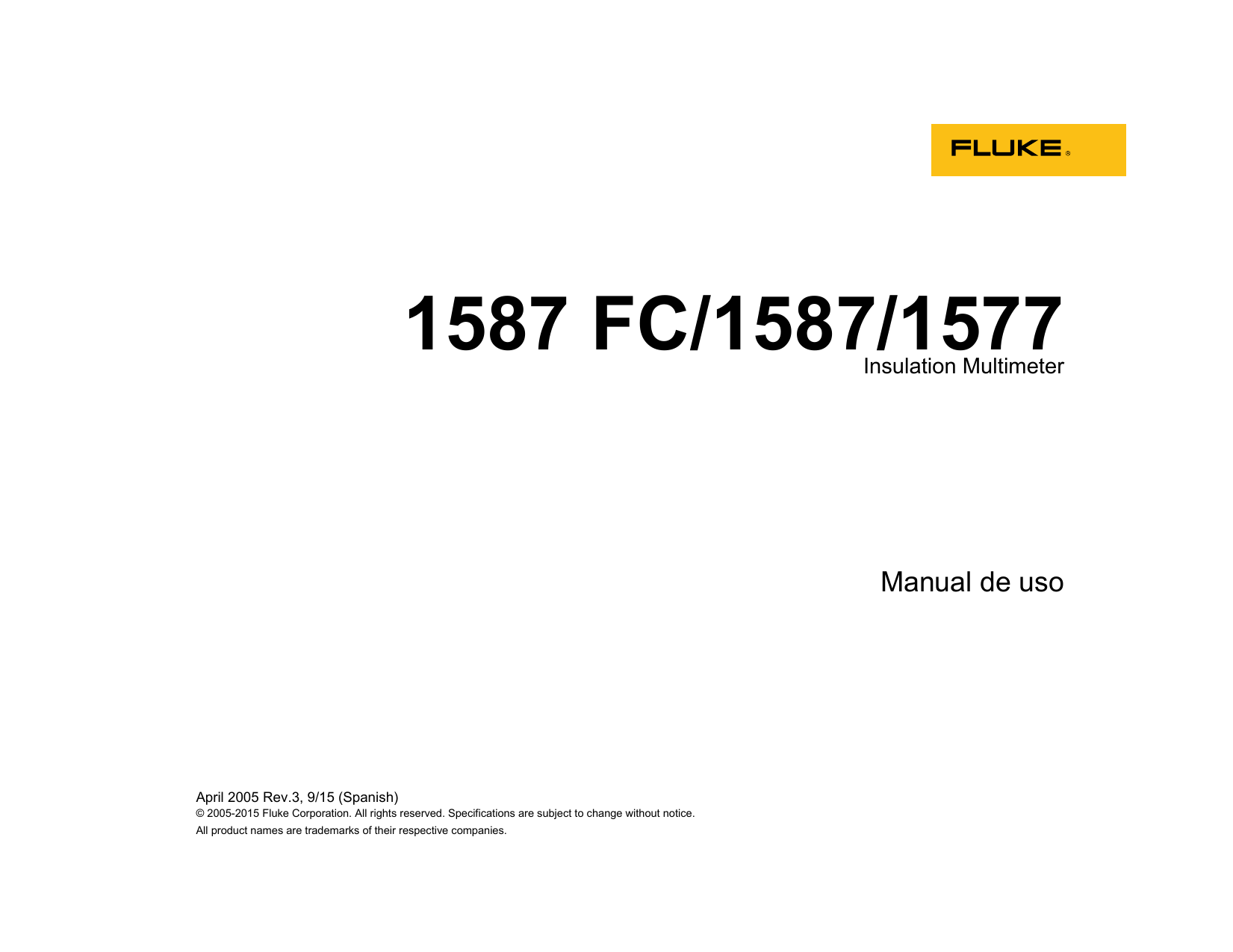 FLUKE 1587/I400 FC Fluke, Multímetro Digital de Aislamiento, 6000 Cuentas,  Verdadero RMS