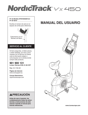 nordictrack vx 450 exercise bike