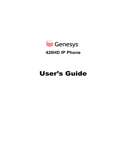 Genesys AudioCodes 420HD User Manual | Manualzz