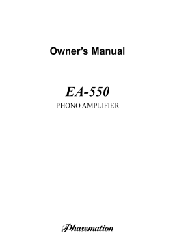 Phasemation EA-350, EA-550 Owner's Manual