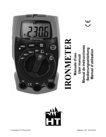 Description of rotary switch functions. HT Instruments IRONMETER | Manualzz