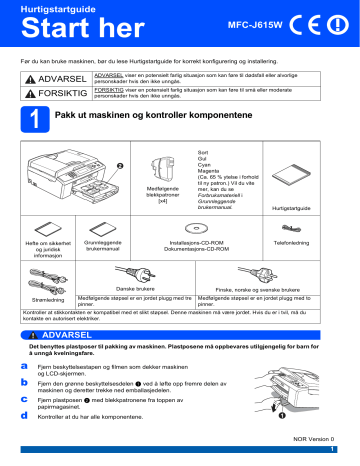 Brother MFC-J615W Inkjet Printer Quick setup guide | Manualzz