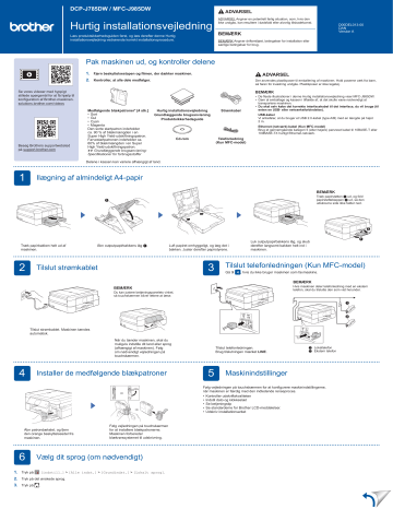 Brother MFC-J985DW(XL) Inkjet Printer Quick setup guide | Manualzz