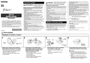Brother PT-D210 P-touch Navodila za uporabo | Manualzz