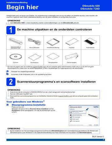 Brother DS-720D Document Scanner Snelle Installatiegids | Manualzz