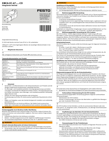 Festo EMCA-EC-67-CO Serie Kurzanleitung | Manualzz