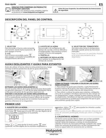 HOTPOINT/ARISTON FA4S 841 J IX HA Oven Manual De Usuario | Manualzz