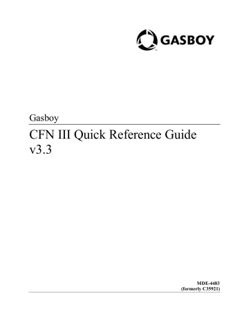 Gasboy MDE-4483 Quick Reference Guide | Manualzz