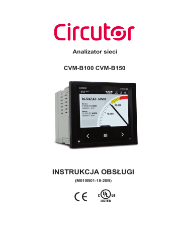 Circutor CVM-B Power Analyzer Instrukcja Obsługi | Manualzz