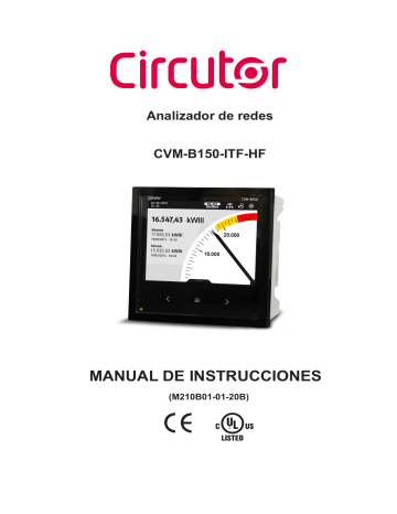 Circutor CVM-B Power Analyzer El Manual Del Propietario | Manualzz