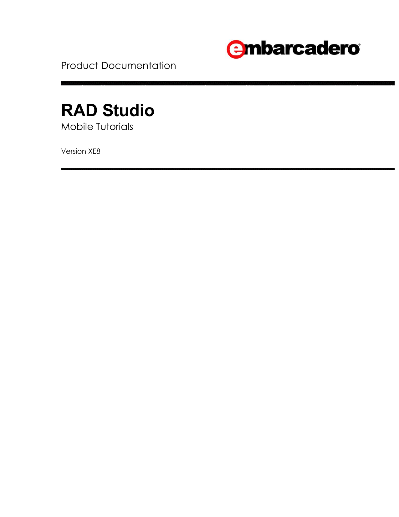 Embarcadero RAD STUDIO XE8 Tutorial | Manualzz