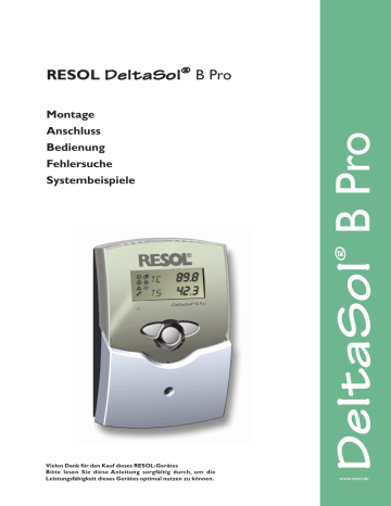 Resol DeltaSol B Pro Bedienungsanleitung | Manualzz