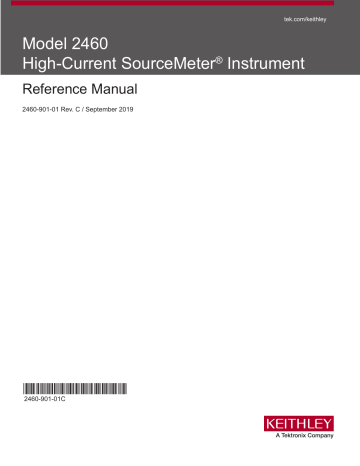 TRACe subsystem. Keithley 2460-EC, 2460 | Manualzz