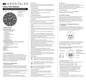 Krontaler 18-7582 Alarm Clock Brugermanual | Manualzz