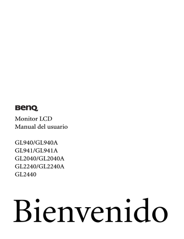BenQ GL2440 LCD MONITOR Manual de usuario | Manualzz