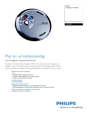 Philips AX5301/00C Draagbare CD-speler Brugermanual | Manualzz