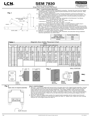 LCN SEM7800 Install Instructions | Manualzz