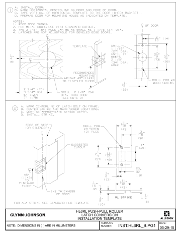 Schlage HL6 Install Instructions | Manualzz