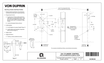 Von Duprin 300 Install Instructions | Manualzz