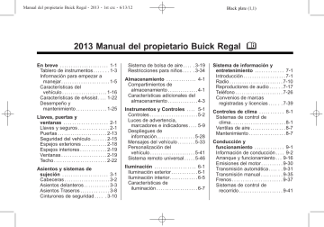 Buick Regal 2013 El manual del propietario | Manualzz
