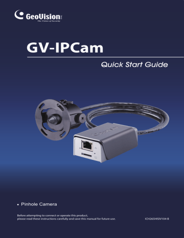 GeoVision IP Camera Quick Start Guide | Manualzz