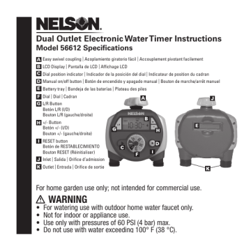 Nelson Water Timer Manual