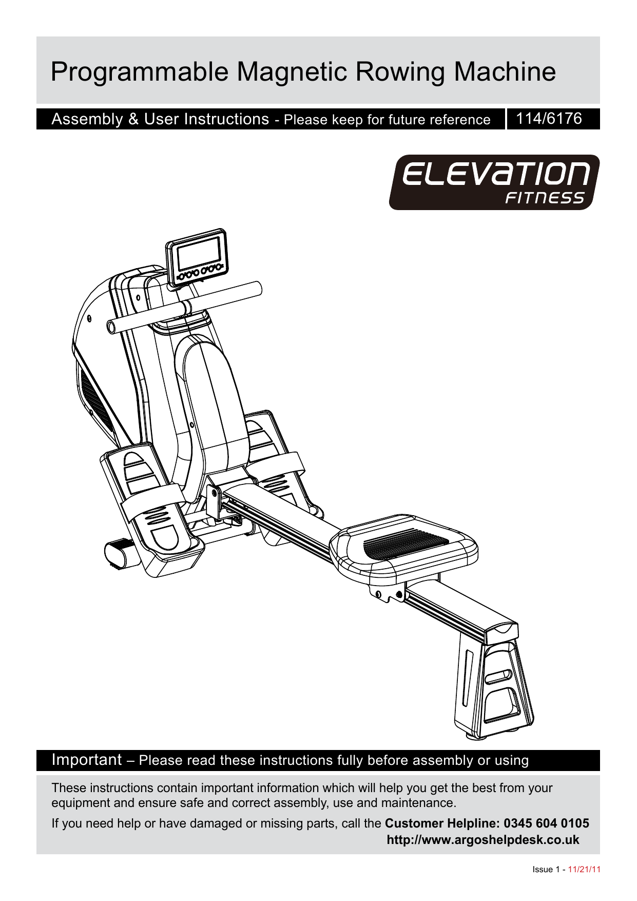 Elevation best sale rowing machine