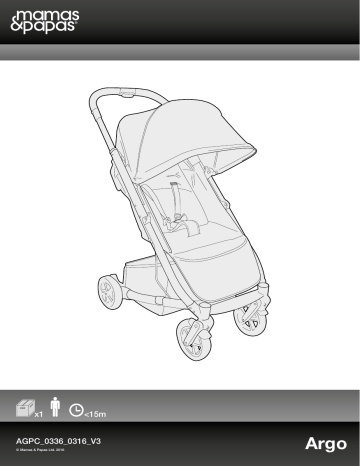 Mamas Papas ARGO TEAL M P ARGO PUSHCHAIR TEAL Instruction Manual