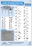 Debut 1070 CARBINI 4FT FOLDING FOOTBALL TABLE Instruction Manual