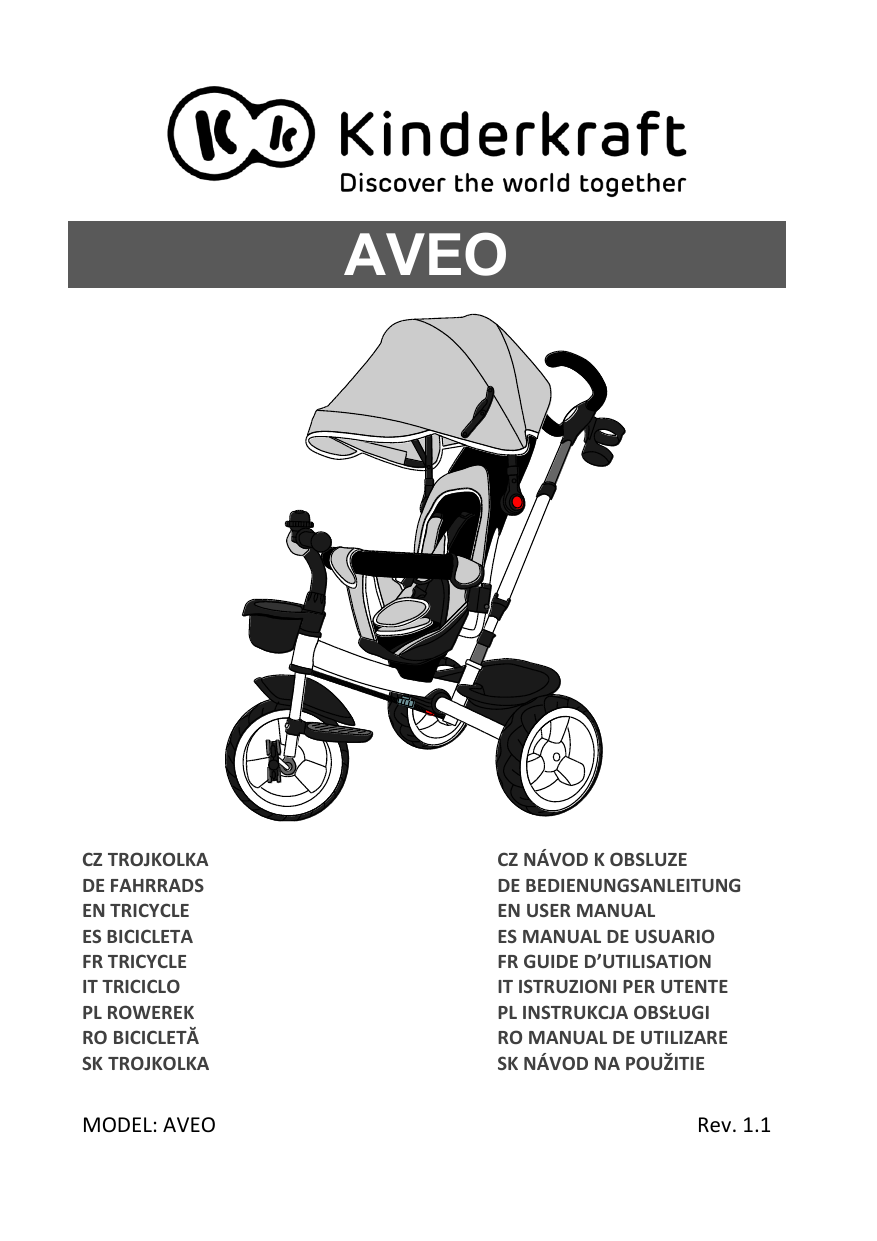 kinderkraft - Tricycle Aveo bleu