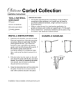 Chateau JCOR11 7.75-in Painted Iron Corbel Installation instructions