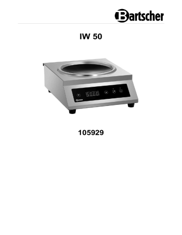 Bartscher 105929 Induction wok IW 50 Handleiding | Manualzz
