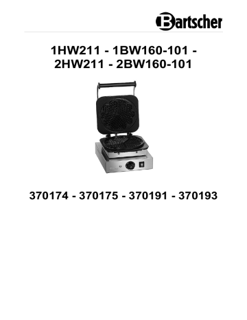 Bartscher 370191 Waffle maker 2HW211 Bedienungsanleitung | Manualzz