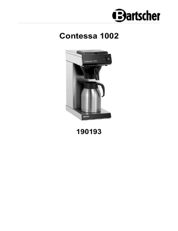 Bartscher 190193 Coffee machine Contessa 1002 Handleiding | Manualzz