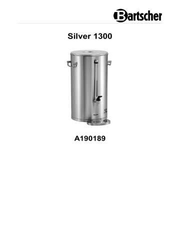 Bartscher A190189 Coffee machine Silver 1300 Handleiding | Manualzz