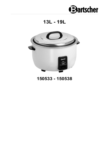 Bartscher 150533 Rice cooker 8L W Operating instructions | Manualzz